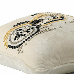 Crystal Motorbike - Ivory Velvet Decorative Euro Sham