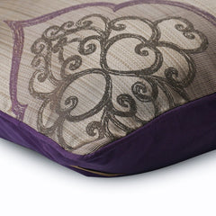 Blue Damask Galore - Blue Jacquard Weave Throw Pillow Cover