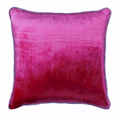Fuchsia Love - Fuchsia Pink Velvet Decorative Euro Sham