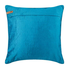 Knotty Blue Love - Turquoise Blue Velvet Decorative Euro Sham