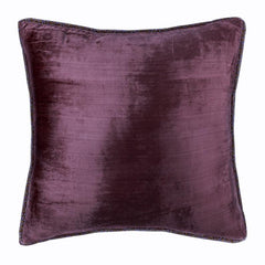 Plum Shimmer - Plum Velvet Throw Pillow Cover