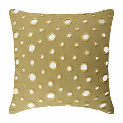 Mirror Fun - Peach Orange Art Silk Throw Pillow Cover