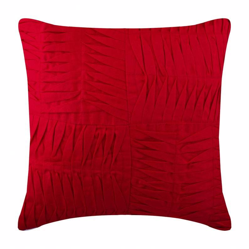 Brown Pintuck Block - Brown Linen Throw Pillow Cover