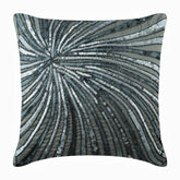 Silver Bloom Pillow Cover