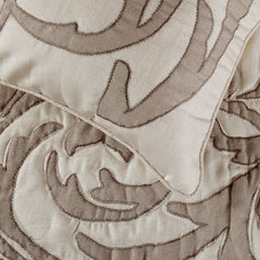 Pretty Dainty - Ivory & Beige Linen Decorative Bed Runner and Cushion Cover