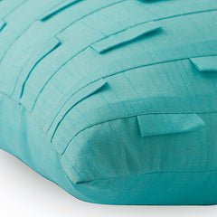 Blue Ocean - Aqua Blue Art Silk Throw Cushion Cover