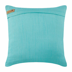 Blue Ocean - Aqua Blue Art Silk Throw Cushion Cover