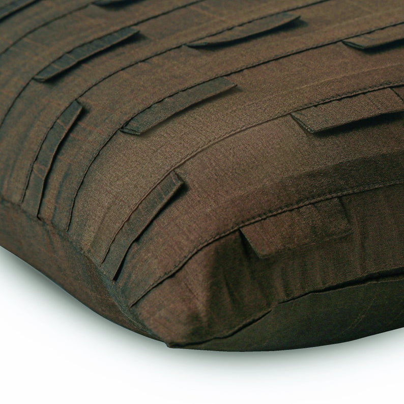 Brown Ocean - Brown Art Silk Throw Cushion Cover
