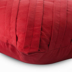 Contemporary Red - Red Faux Suede Throw Pillow Cover