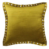 Gold Crystal Palace - Gold Velvet Throw Pillow Cover