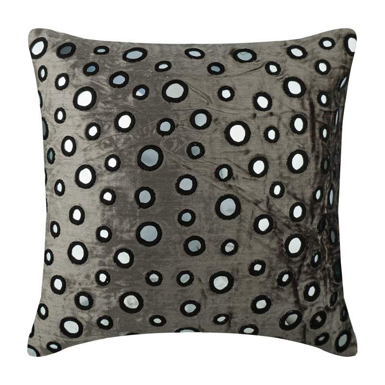 Blue Mirror - Aqua Blue Art Silk Throw Pillow Cover