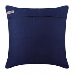 Navy Blue Crystals - Navy Blue Art Silk Decorative Euro Sham
