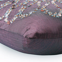 Plum Blossom - Light Purple Art Silk Decorative Euro Sham