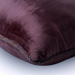 Plum Shimmer - Plum Velvet Throw Pillow Cover