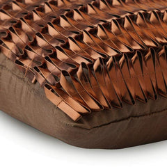 Rustic Rust - Copper Faux Leather Decorative Euro Sham