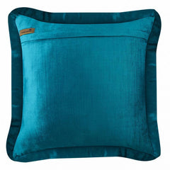 Turquoise Blue Crystal Palace - Turquoise Blue Velvet Decorative Euro Sham