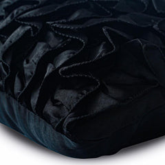 Vintage Black - Black Satin Decorative Euro Sham