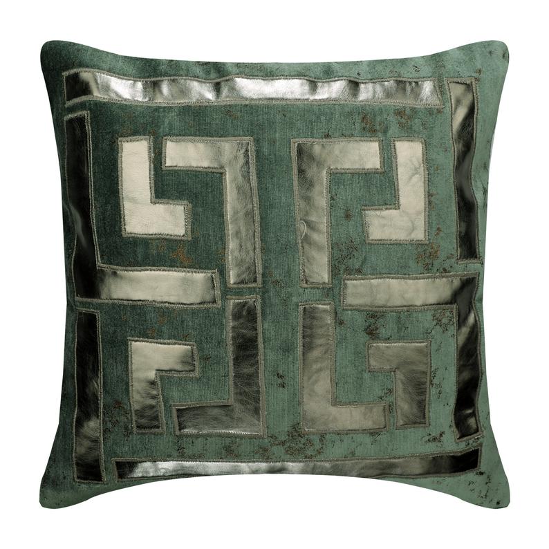 Teal Athena Blue Greek Throw Cushion Cover