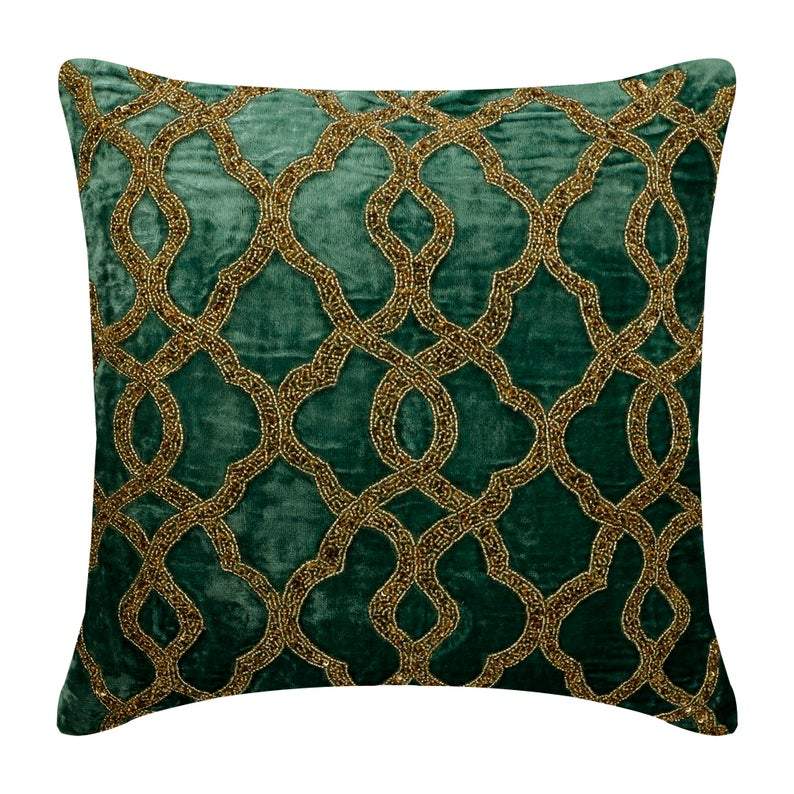 Royal Crown Beaded Decorative Euro Sham