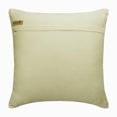 Wheeling Around Ivory Gold Beaded Throw Cushion Cover
