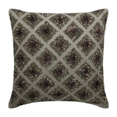 Winter Check Grey Linen Throw Cushion Cover