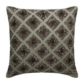 Winter Check Grey Linen Decorative Euro Sham