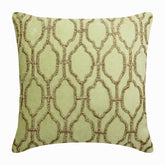 Minty Flavor Beaded Throw Cushion Cover
