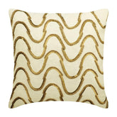 Waving Gold Linen Decorative Euro Sham