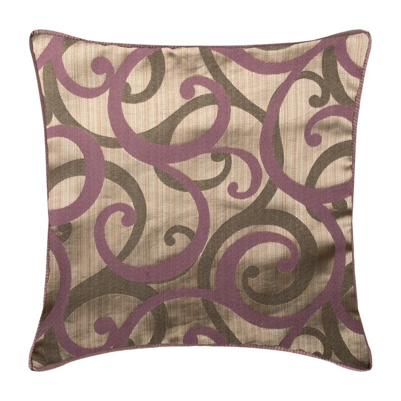 Scrolling All The Way Purple Throw Cushion Cover