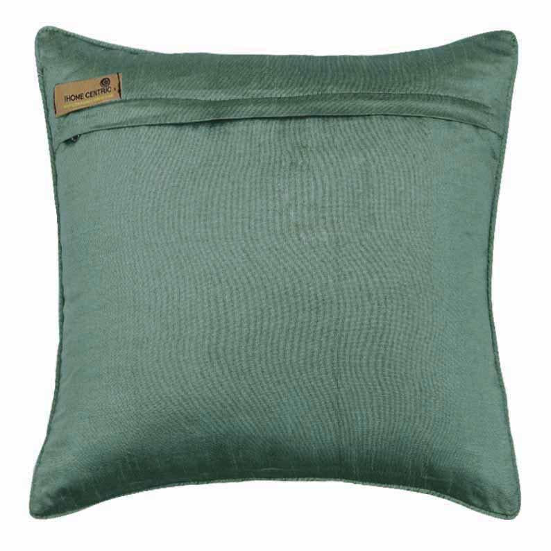 Teal Moire Effects - Teal Blue Silk Throw Pillow Cover