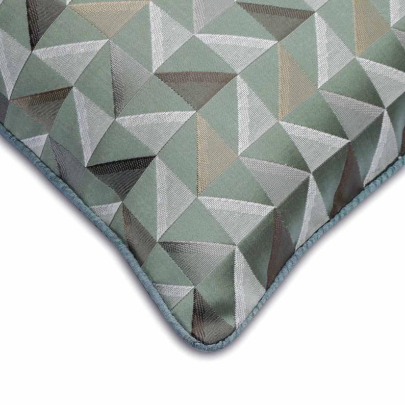 Teal Moire Effects - Teal Blue Silk Throw Pillow Cover