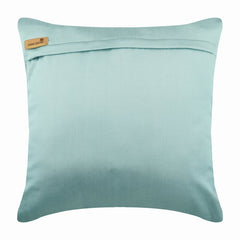 Sky Ceremony - Light Blue Satin Throw Cushion Cover