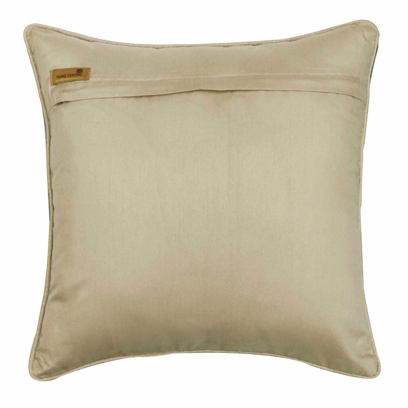 Chevron Folds - Beige Silk Throw Cushion Cover