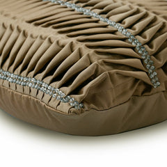 Dull Gold Ceremony - Dull Gold Satin Throw Cushion Cover