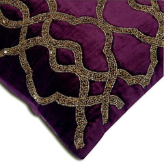 Estrellas Purple Velvet Decorative Euro Sham