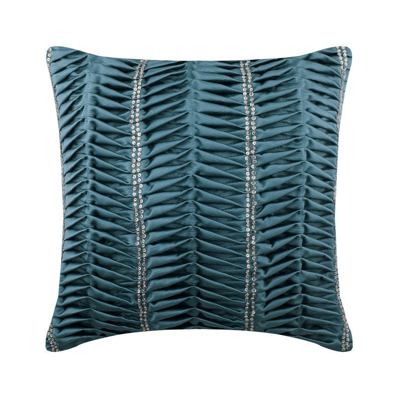 Blue Ceremony Pintucks Decorative Euro Sham