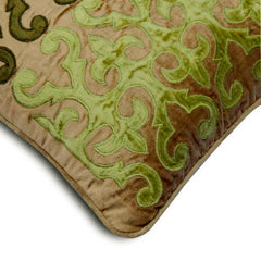 Evergreen - Green Velvet Decorative Euro Sham