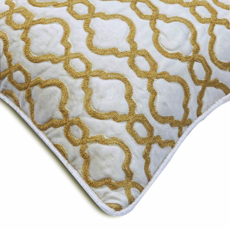 Cressida - Gold Velvet Throw Cushion Cover