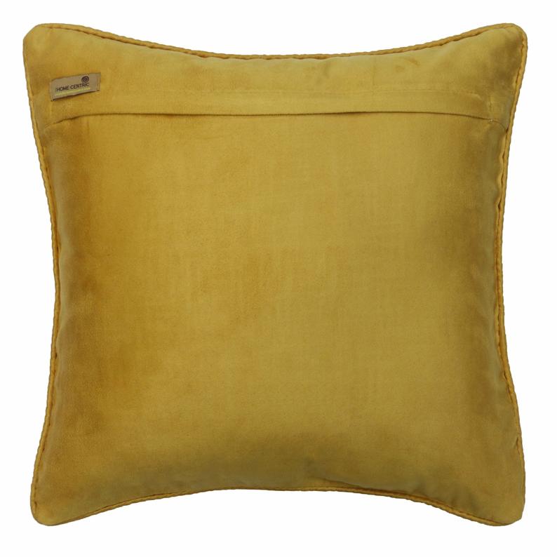 Chevron Palette - Yellow Burlap Throw Cushion Cover