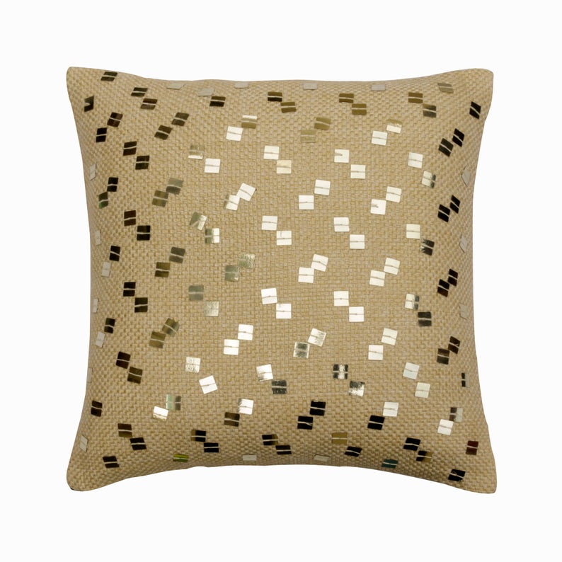 Check It Out Sequins Throw Pillow Cover