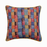 Hue Check Orange Throw Cushion Cover