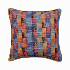 Hue Check Orange Throw Cushion Cover