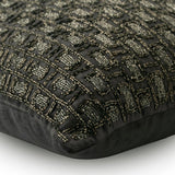 Charcoal Bricks Throw Pillow Cover