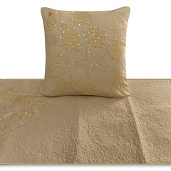 Off To The Sea - Linen Beige Decorative Bed Runner and Cushion Cover