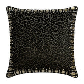 Crystal Black Mosaic Throw Pillow Cover