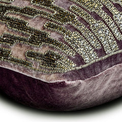 Dark Dazzler - Purple Velvet Throw Pillow Cover