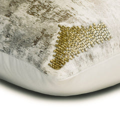 Foiled Ganache - Ivory Jacquard Throw Cushion Cover