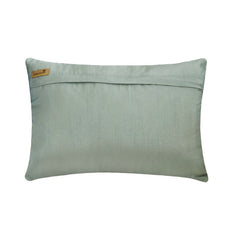 Chevron Ocean - Blue Jacquard Lumbar Pillow Cover