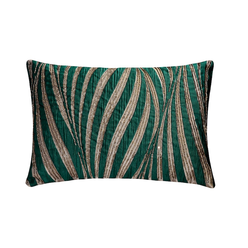 Brown Torrent - Brown Silk Lumbar Pillow Cover
