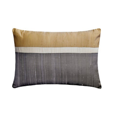Plush Yellow Silk - Yellow Silk Lumbar Pillow Cover